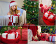 Photo: Postcard for Christmas with Christmas tree and gifts no. 4 Postcard for Christmas with Christmas tree and gifts no. 4