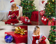 Photo: Postcard for Christmas with Christmas tree and gifts no. 5 Postcard for Christmas with Christmas tree and gifts no. 5