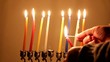 Ignition Chanukah candles