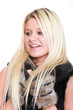 Portrait of young attractive fur woman