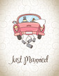 Vektor: Just married Just married