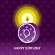 birthday card, zeroth birthday with candle
