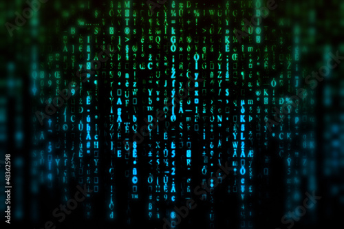 Illustration: Matrix, blur background Matrix, blur background