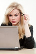 Photo: Pretty caucasian blond businesswoman Pretty caucasian blond businesswoman