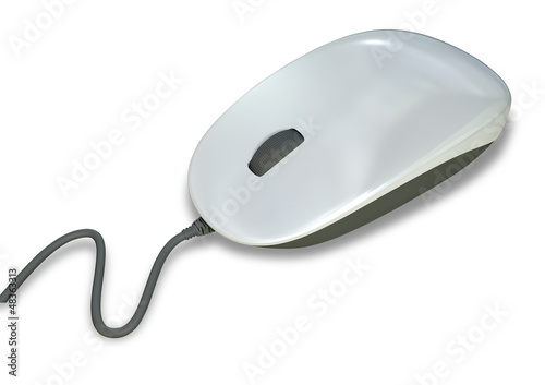 Illustration: Computer Mouse Top View Computer Mouse Top View