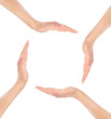Close-up of beautiful woman's hand, palm up.