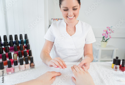 Photo: Manicure treatment at nail spa Manicure treatment at nail spa