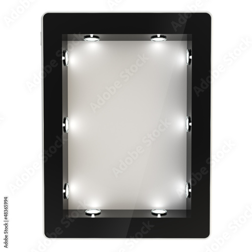 Illustration: Tablet pad electronic device with backlight screen Tablet pad electronic device with backlight screen