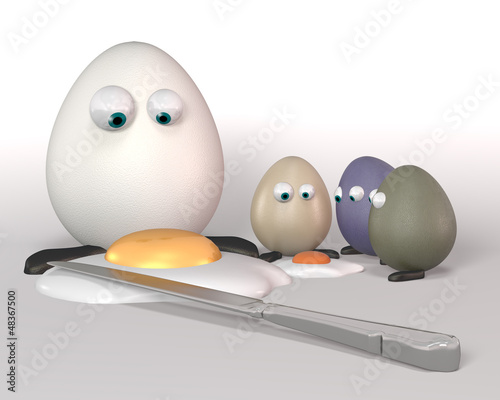 Illustration: Fried eggs for a breakfast. Fried eggs for a breakfast.