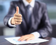 A businessman in the office of the shows
