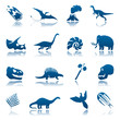 Prehistoric icon set