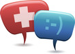 Vektor: Personnages bulle et consultation médicale Personnages bulle et consultation médicale