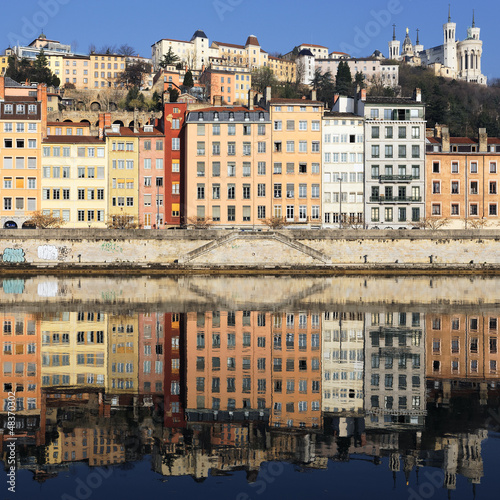 Photo: view of Lyon and Saone River view of Lyon and Saone River