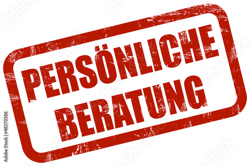 Illustration: Grunge Stempel rot PERSÖNLICHE BERATUNG Grunge Stempel rot PERSÖNLICHE BERATUNG
