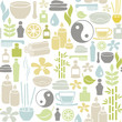 seamless pattern with colorful spa icons