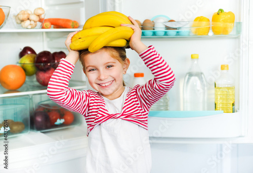 Photo: girl with bananas girl with bananas