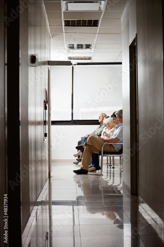 Photo: People In Hospital's Waiting Area People In Hospital's Waiting Area
