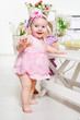 Barefoot baby girls