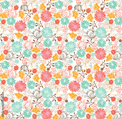 Vector: floral seamless pattern, vector design floral seamless pattern, vector design