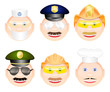Vector: Professions faces Professions faces