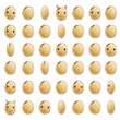 かわいい節分の豆の整列
