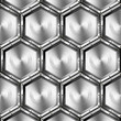 Metallic Hexagons Background