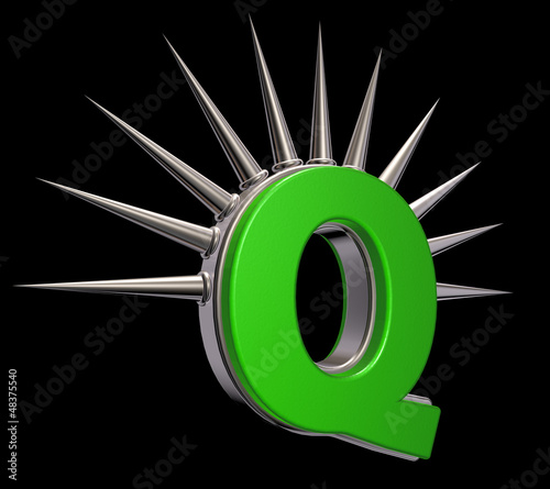 Illustration: prickles letter q prickles letter q