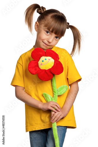 Photo: Girl with flower Girl with flower