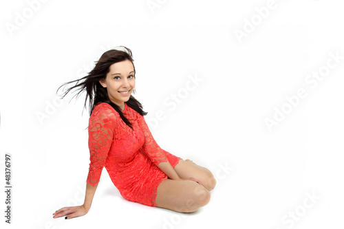 Photo: Frau in rot Frau in rot