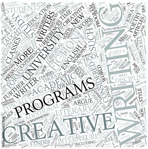 Vector: Creative writing Disciplines Concept Creative writing Disciplines Concept