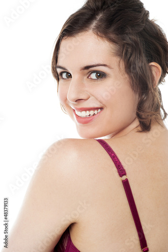Photo: Flirtatious hot model passing smile to you Flirtatious hot model passing smile to you