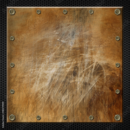 Illustration: Brown Grunge Metal Background Brown Grunge Metal Background