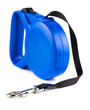 Blue retractable leash for dog