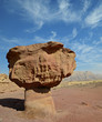Mushroom is a stone formation in Timna Park, Israel