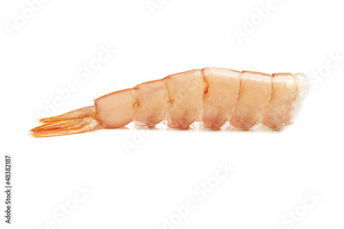 Photo: Raw shrimp tail isolated Raw shrimp tail isolated