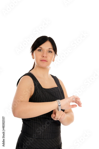 Photo: Business Woman shows on your watch Business Woman shows on your watch