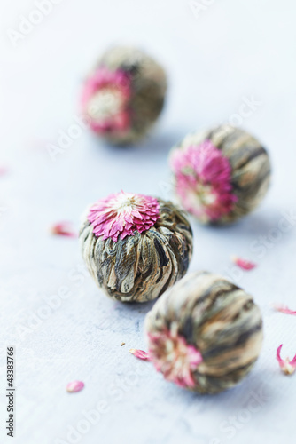 Photo: White Tea Balls with Lychee Flower White Tea Balls with Lychee Flower