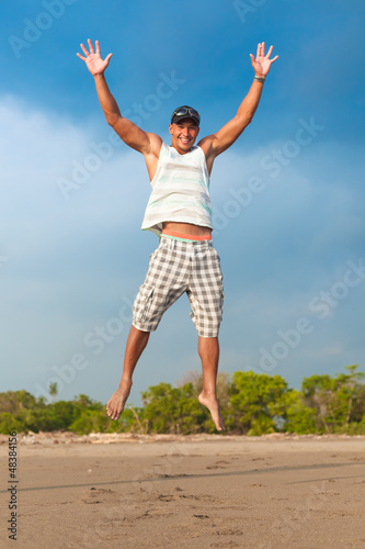 Photo: young man jumping young man jumping