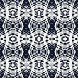 white lace on navy blue vector geometrical pattern