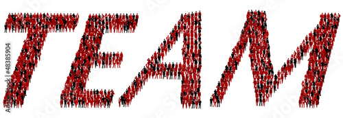 Vector: Team word made from business people Team word made from business people