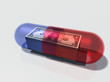 Stack of US currency inside capsule