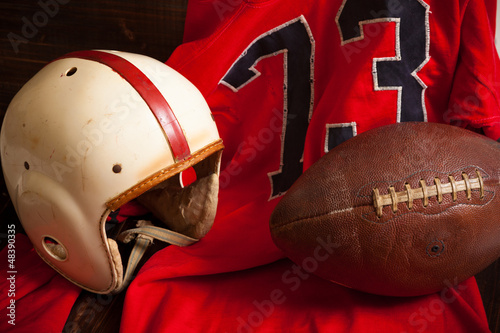 Photo: Antique American Football Equipment Antique American Football Equipment