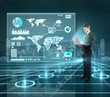 businnesman and  interface