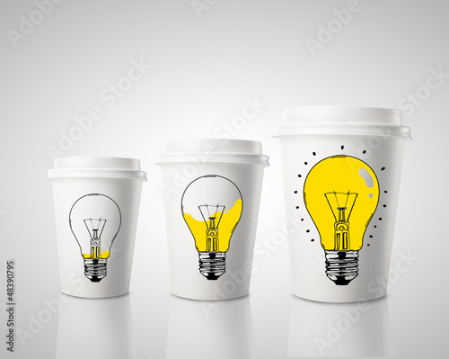 Photo: three paper cup three paper cup