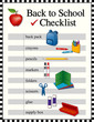 Checklist, Back to school, education supplies, check frame