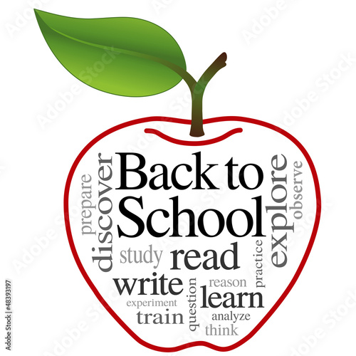 Illustration: Apple Word Cloud, Back to school, education, literacy projects Apple Word Cloud, Back to school, education, literacy projects