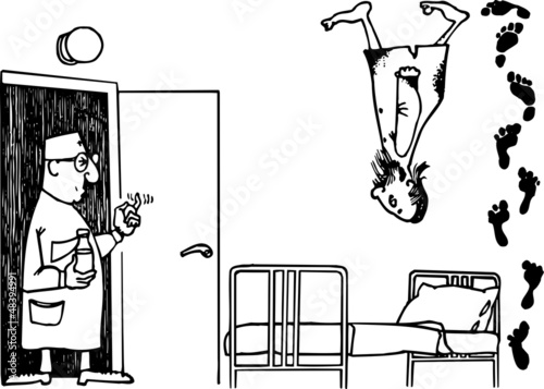 Illustration: Patient does not want to take medicine Patient does not want to take medicine