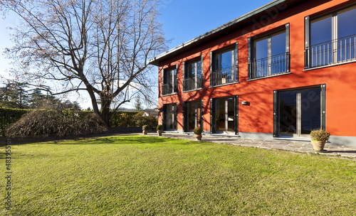 Photo: beautiful apartment, outdoor, red facade beautiful apartment, outdoor, red facade