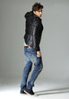 full length portrait of a stylish young man