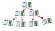 Video: money pyramid (Euro version), 3d animation. alpha matte money pyramid (Euro version), 3d animation. alpha matte